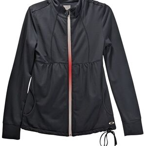 Oakley Women's  Black Utility Jacket  Stand-Up Collar Size Small